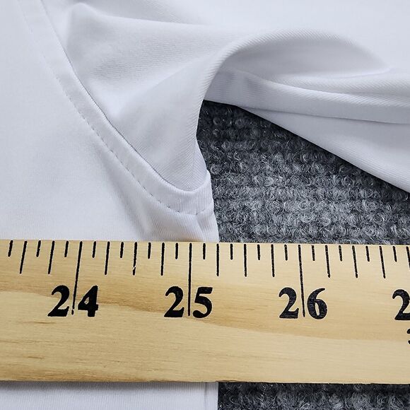 Footjoy Shirt Mens 2XL White Color Striped Polo Performance Golf Glasgow Hills - Picture 5 of 16